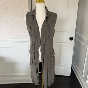 Mossimo Supply Co. Olive Green Sleeveless Women's Jacket Vest XS